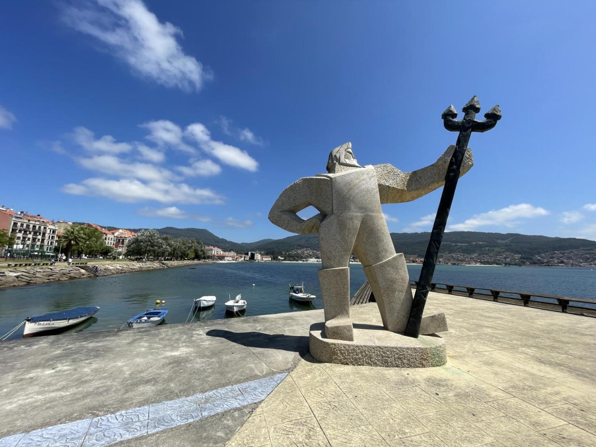 mirador puerto nautico Moaña Exterior foto
